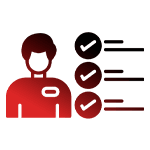 Icon representing a body and goal audit