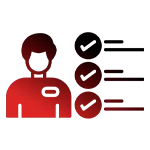 Icon representing a body and goal audit