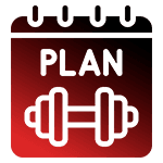 Icon representing weekly check-ins and plan adjustments