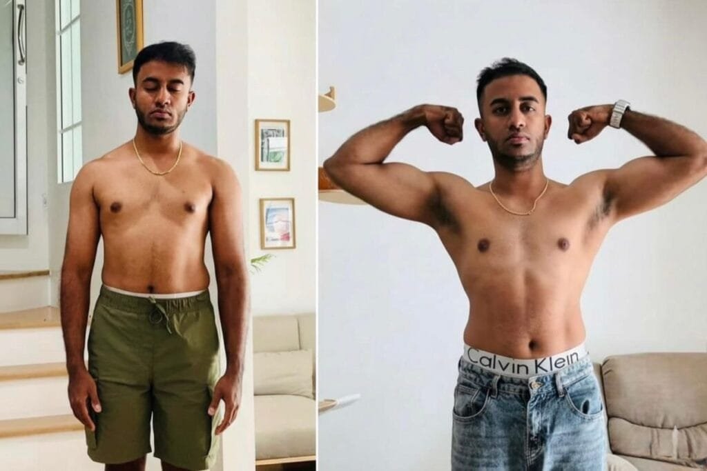 Azhar M. personal training transformation with Fit With Gopal