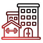 Icon of a condo building with a home gym