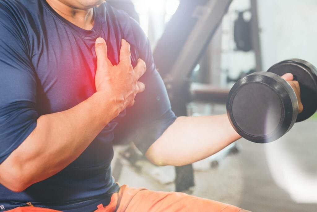 Man training fitness